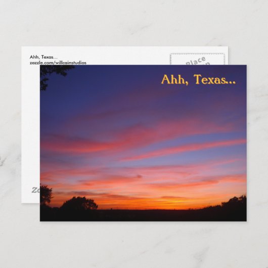 Carte Postale Ahh, Texas... (Devant / Derrière)