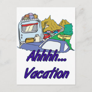 Carte Postale Ahh Vacances Camping