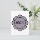 Carte Postale Ahimsa Lotus Purple (Debout devant)