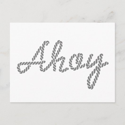 Carte Postale Ahoy en corde (Devant)