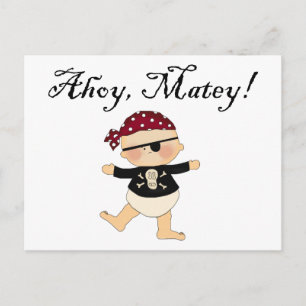 Carte postale Ahoy Matey Baby Pirate