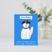 Carte Postale Ahoy Matey Parle comme un chat de dessin animé de (Debout devant)