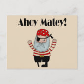 Carte Postale Ahoy Matey pirate (Devant)