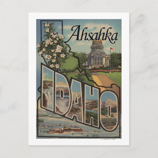 Carte Postale Ahsahka, Idaho - Scènes de grandes lettres (Devant)