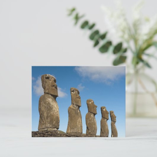 Carte Postale Ahu Akivi, Rapa Nui, Île de Pâques, Chili 2 (Debout devant)