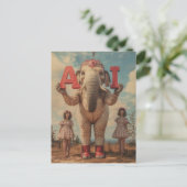 Carte Postale AI Circus Elephant (Debout devant)