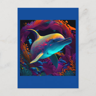 CARTE POSTALE AI DOLPHIN DESIGN #4