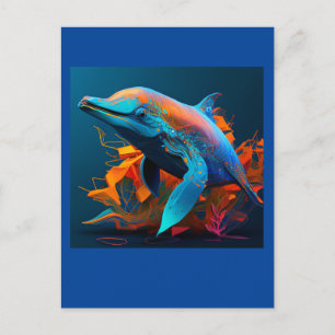 CARTE POSTALE AI DOLPHIN SWIM #1 POSTCARD