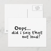 Carte Postale Ai-Je Dit Ça Fort ? (Devant / Derrière)