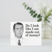 Carte Postale Ai-je l'air d'être fait d'argent ? (Debout devant)
