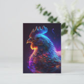 Carte Postale AI Neon Chicken (Debout devant)