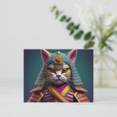 Carte Postale AI Yarn Cat (Debout devant)