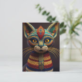 Carte Postale AI Yarn Cat (Debout devant)