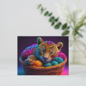 Carte Postale AI Yarn Jaguar (Debout devant)