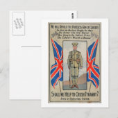 Carte Postale Aide à écraser la affiche tyrannie_propagande (Devant / Derrière)