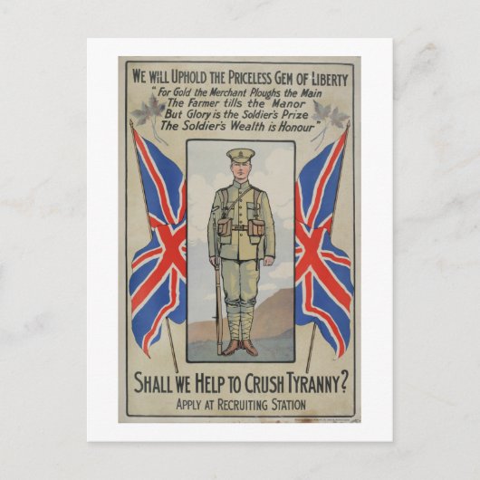 Carte Postale Aide à écraser la affiche tyrannie_propagande (Devant)