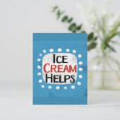 Carte postale Aide à la crème glacée (Debout devant)