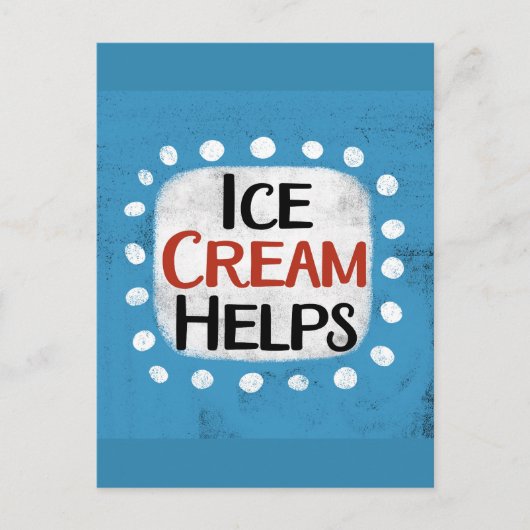 Carte postale Aide à la crème glacée (Devant)