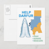 Carte Postale Aide au Darfour (Devant / Derrière)