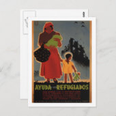 Carte Postale Aide aux réfugiés (1938)_Poster de propagande (Devant / Derrière)