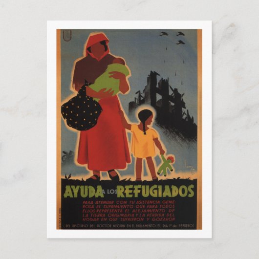 Carte Postale Aide aux réfugiés (1938)_Poster de propagande (Devant)
