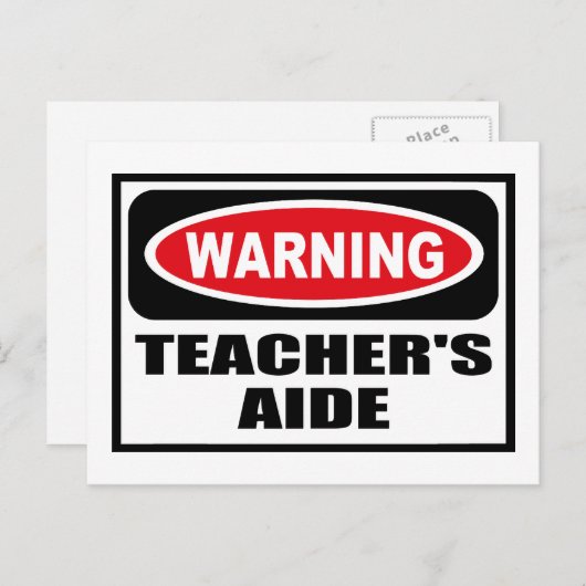 Carte postale AIDE DE L'ENSEIGNANT (Devant / Derrière)