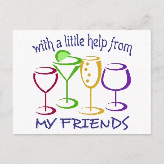 Carte Postale Aide de mes amis (Devant)