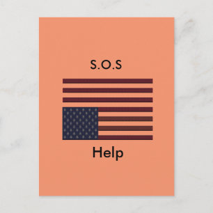 Carte Postale Aide S.O.S
