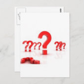 Carte Postale Aide sur la marque de question (Devant / Derrière)