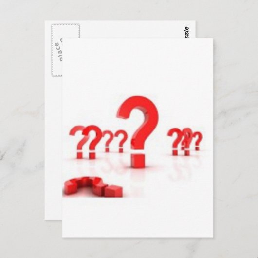 Carte Postale Aide sur la marque de question (Devant / Derrière)