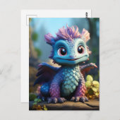 Carte Postale Aiden, un dragon lunaire (Devant / Derrière)