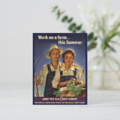 Carte Postale Aider à la conservation de la ferme pendant les 2È (Debout devant)