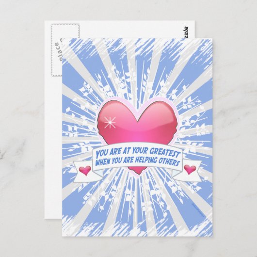 Carte Postale Aider les autres (Devant / Derrière)