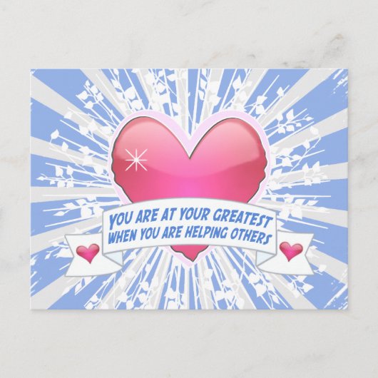 Carte Postale Aider les autres (Devant)