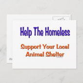 Carte Postale Aider Les Sans-Abri (Devant / Derrière)