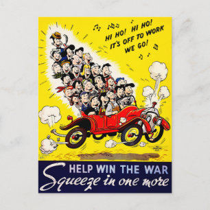Carte Postale Aidez à gagner la guerre - Carpool