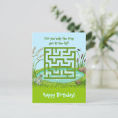 Carte Postale Aidez la grenouille à voler Maze Anniversaire Cart (Debout devant)