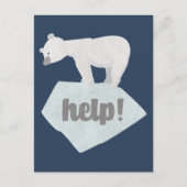 Carte Postale Aidez l'ours polaire (Devant)