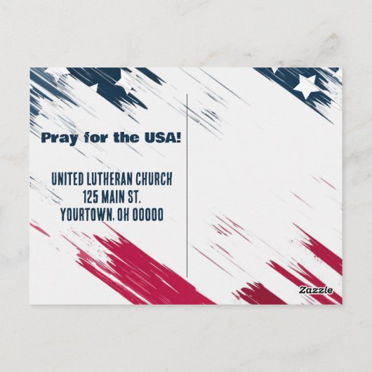 Carte Postale Aigle à tête blanche avec signe de prière (Dos)