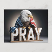 Carte Postale Aigle à tête blanche avec signe de prière (Devant)