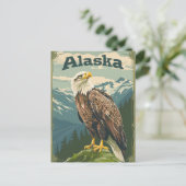 Carte Postale Aigle à tête blanche de l'Alaska (Debout devant)