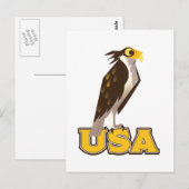 Carte Postale Aigle Américain Bold (Devant / Derrière)