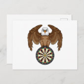 Carte Postale Aigle aux fléchettes avec cible (Devant / Derrière)