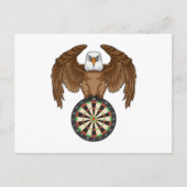 Carte Postale Aigle aux fléchettes avec Dartboard (Devant)
