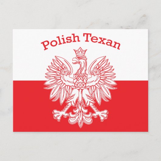Carte Postale Aigle blanc texan polonais (Devant)