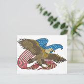 Carte Postale Aigle brodé (Debout devant)