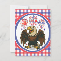 Aigle chauve avec feux d'artifice – États-Unis 250