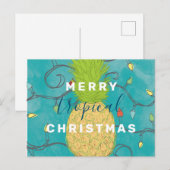 Carte Postale Aigle de Noël tropicale Hawaiian Merry (Devant / Derrière)