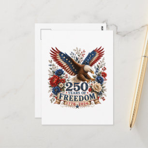 Carte Postale Aigle des 250 ans de liberté 250e anniversaire Éta
