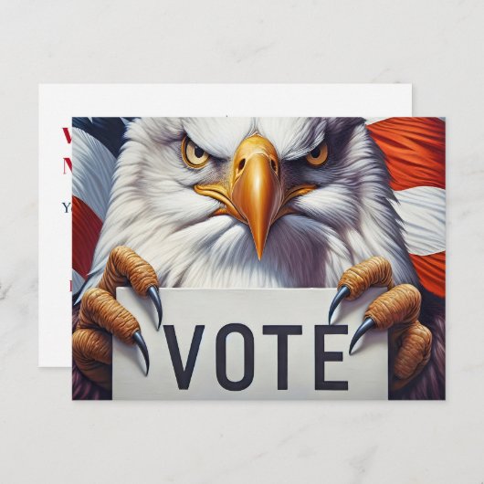 Carte Postale Aigle des Balles Avec Signe Électoral (Devant / Derrière)